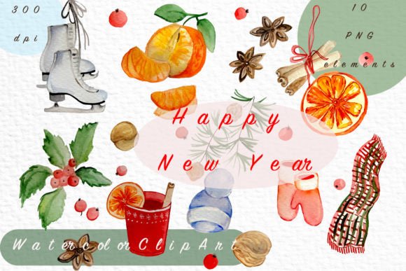 Christmas and New Year Clip Art: Fresh Illustrations