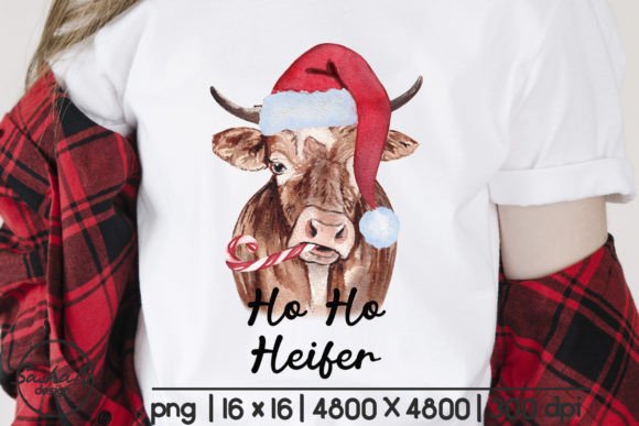 Christmas Cow Png: Heifer Sublimation Illustrations