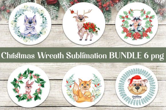 Christmas Cute Animal Clipart Watercolor for Illustrations