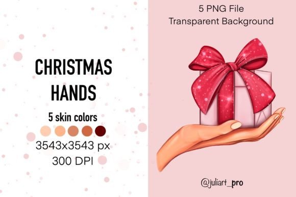 Christmas Hands: Festive Illustrations for Branding