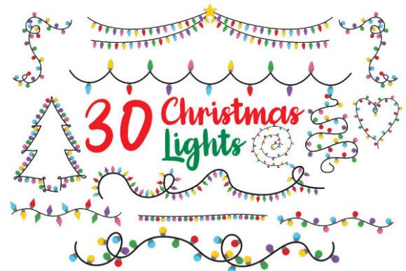 Christmas Lights PNG Bundles: Festive Illustrations