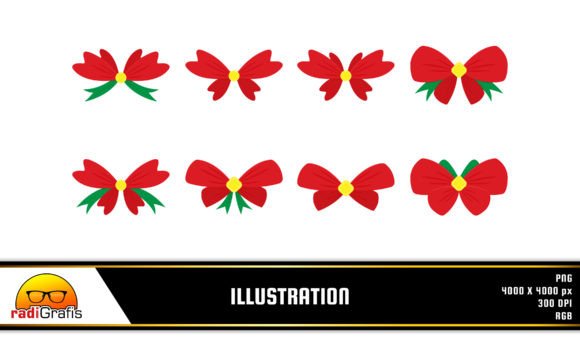 Christmas Ribbon Set Collection: Premium Illustrations