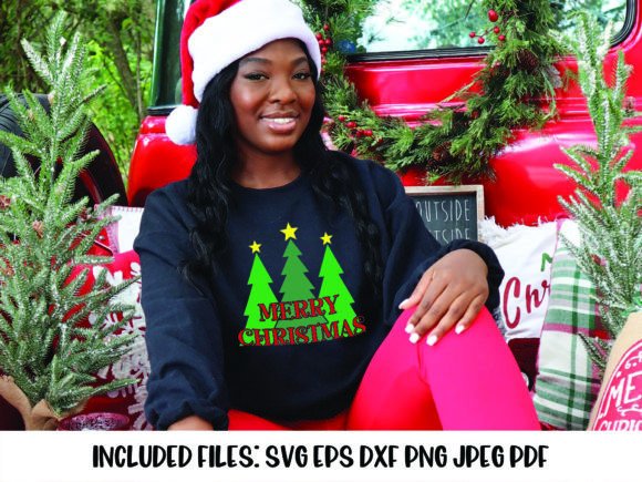 Merry Christmas Trees SVG: Premium Illustrations