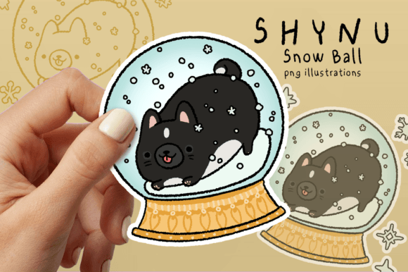 Retro Christmas Snow Ball Black Cat Kdp Illustrations Review