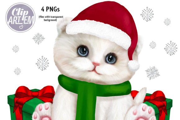 Review: Christmas Cat Sweet Kitten in Hat 4 PNG for Embroidery