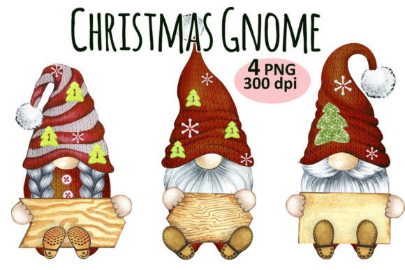 Review: Christmas Greeting Gnome Clipart PNG Set for Stitchers