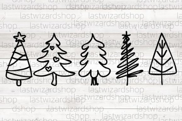 Review: Christmas Tree Pine Hand Drawn Svg Illustrations