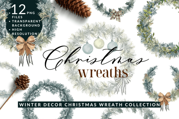 Review: Christmas Wreath Winter Decor Clipart for Stitching