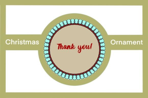 Review: Thank You Christmas Round Ornament Illustrations